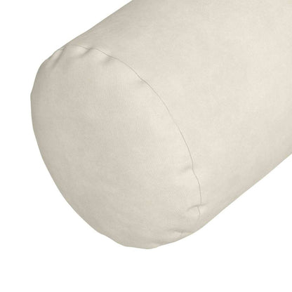 Bolster Kussens 2 pcs Crème Ø 15 x 40 cm Katoen Stof