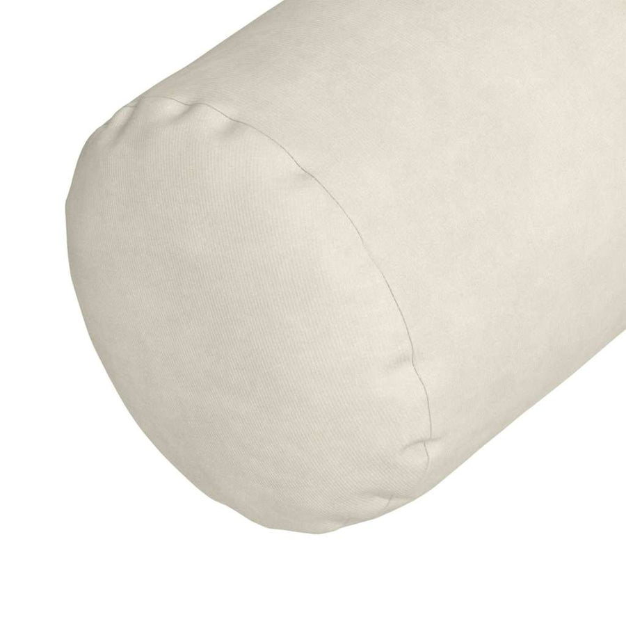 Bolster Kussens 2 pcs Crème Ø 15 x 40 cm Katoen Stof
