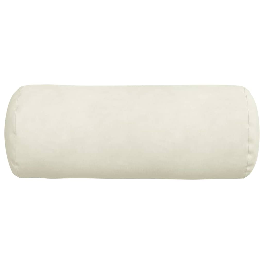 Bolster Kussens 2 pcs Crème Ø 15 x 40 cm Katoen Stof