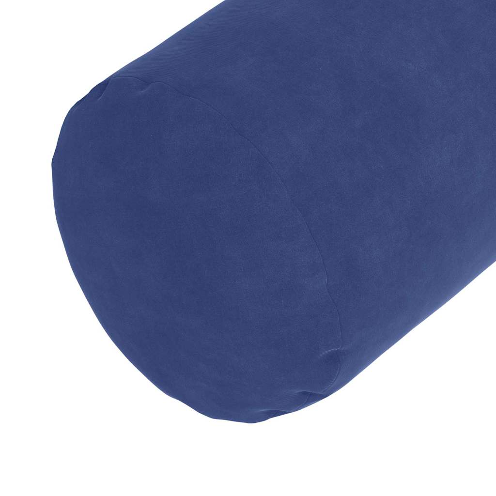 Bolster Kussens 2 pcs Politieblauw Ø 15 x 40 cm Katoen Stof