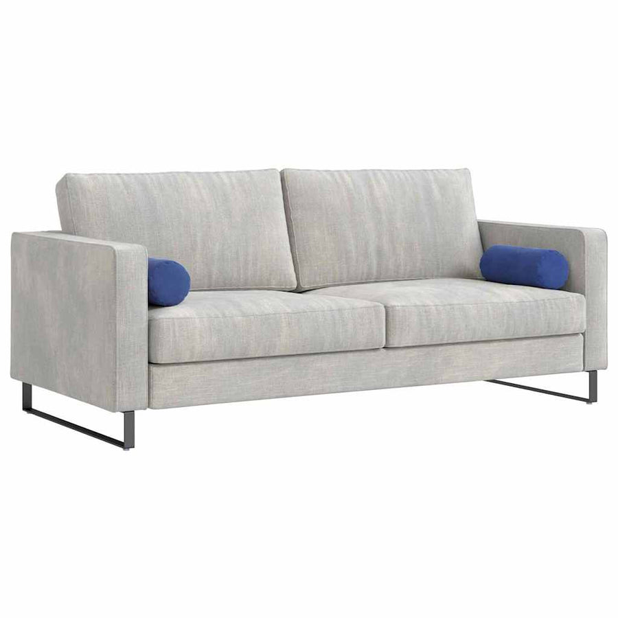 Bolster Kussens 2 pcs Politieblauw Ø 15 x 40 cm Katoen Stof