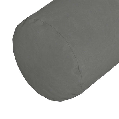 Bolster Kussens 2 pcs Donkergrijs Ø 15 x 40 cm Microvezel Stof