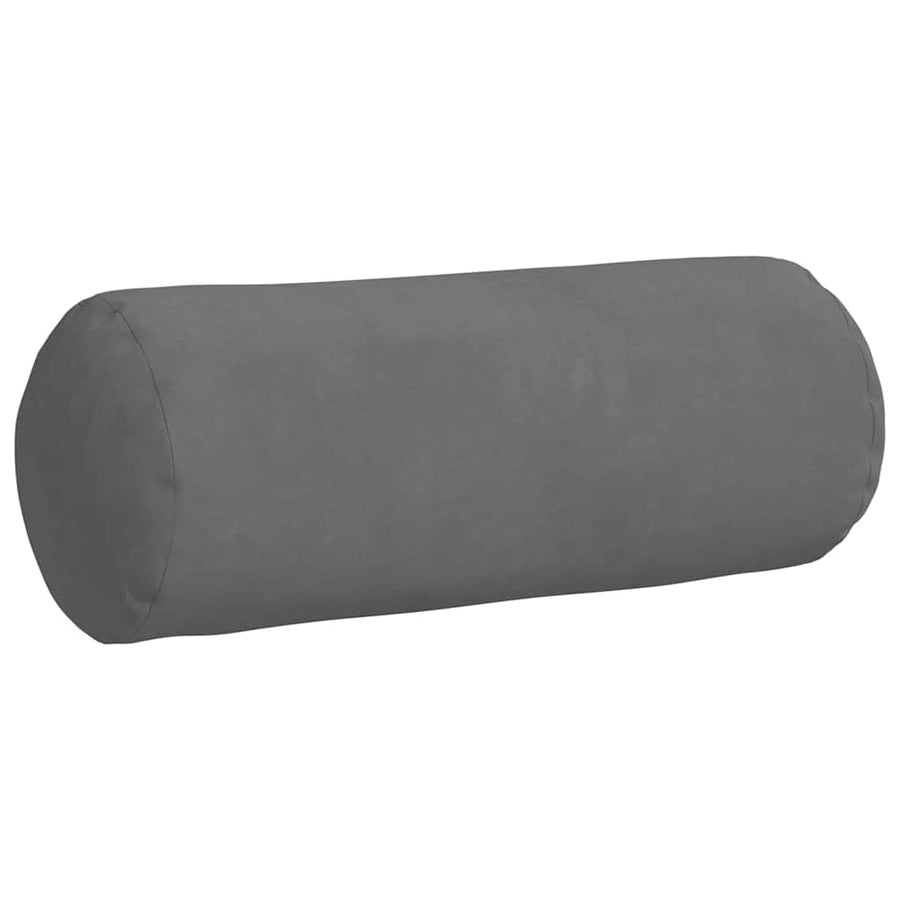 Bolster Kussens 2 pcs Donkergrijs Ø 15 x 40 cm Microvezel Stof