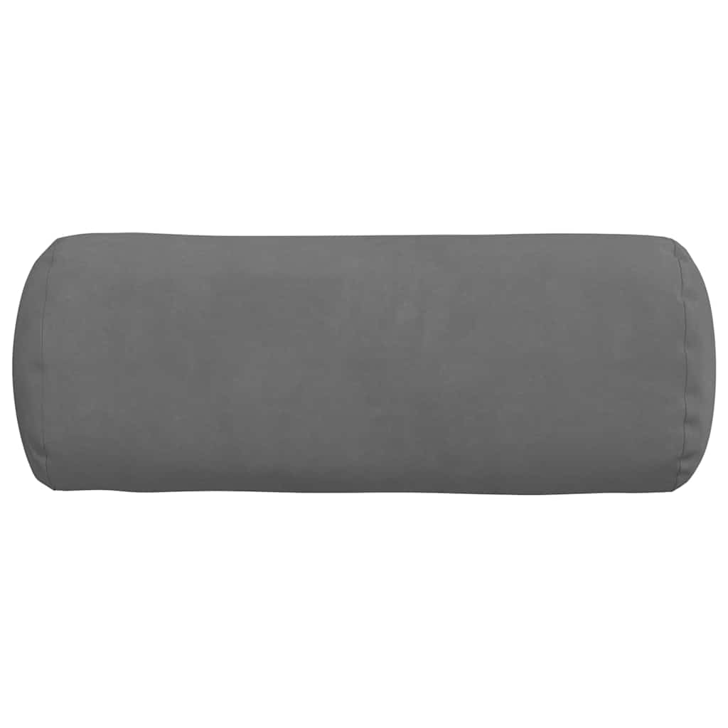 Bolster Kussens 2 pcs Donkergrijs Ø 15 x 40 cm Microvezel Stof