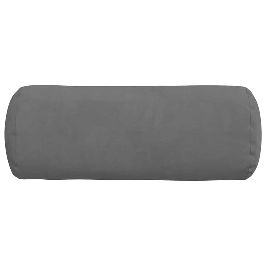 Bolster Kussens 2 pcs Donkergrijs Ø 15 x 40 cm Microvezel Stof