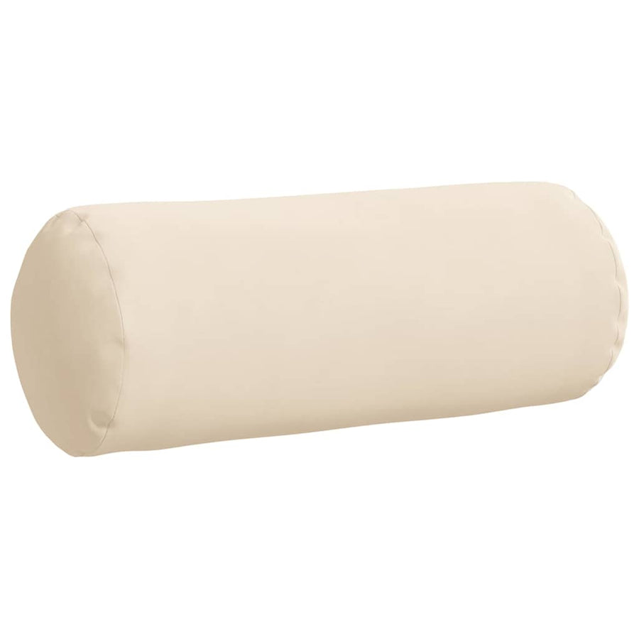 Bolster Kussens 2 pcs Beige Ø 15 x 40 cm Microvezel Stof