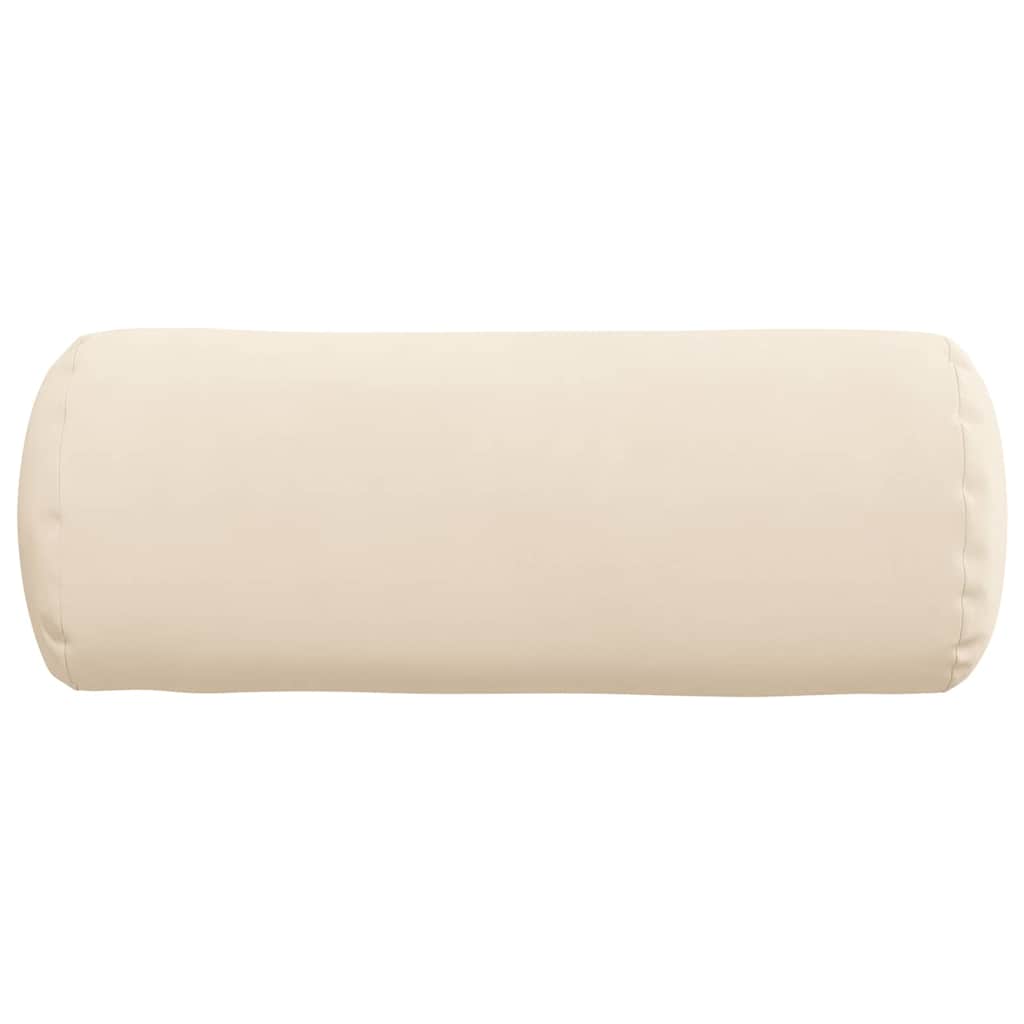 Bolster Kussens 2 pcs Beige Ø 15 x 40 cm Microvezel Stof