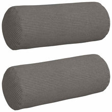 Bolster Kussens 2 pcs Lichtgrijs Ø 15 x 40 cm Katoen Stof