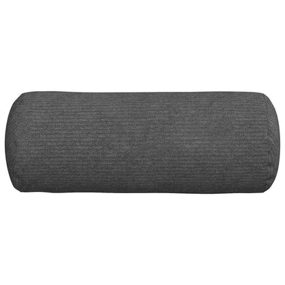 Bolster Kussens 2 pcs Donkergrijs Ø 15 x 40 cm Katoen Stof