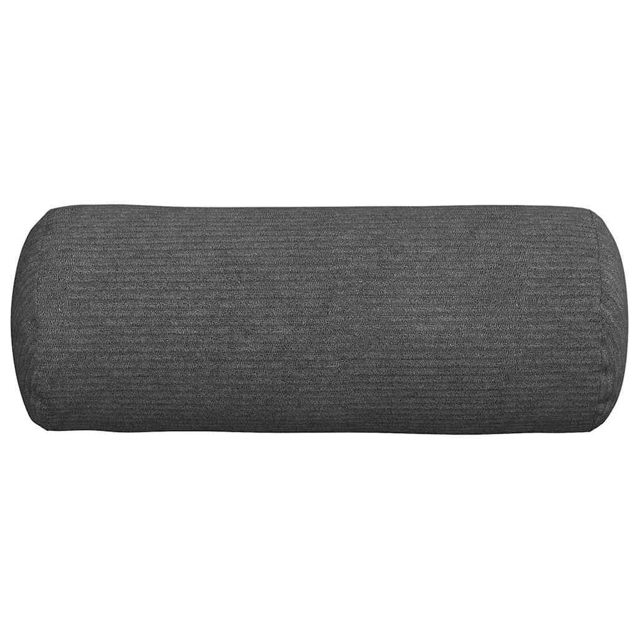 Bolster Kussens 2 pcs Donkergrijs Ø 15 x 40 cm Katoen Stof