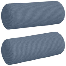 Bolster Kussens 2 pcs Blauw Ø 15 x 40 cm Katoen Stof