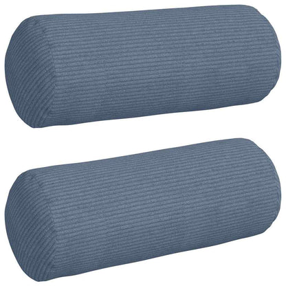 Bolster Kussens 2 pcs Blauw Ø 15 x 40 cm Katoen Stof