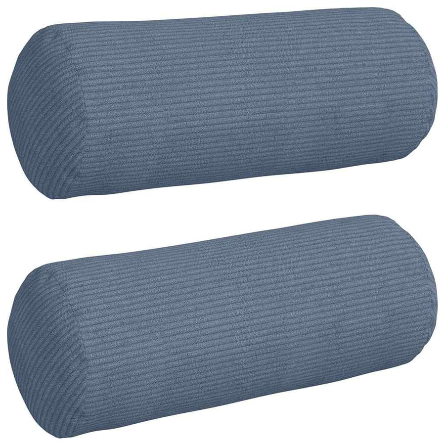 Bolster Kussens 2 pcs Blauw Ø 15 x 40 cm Katoen Stof
