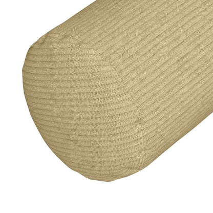 Bolster Kussens 2 pcs Grijs groen Ø 15 x 40 cm Katoen Stof