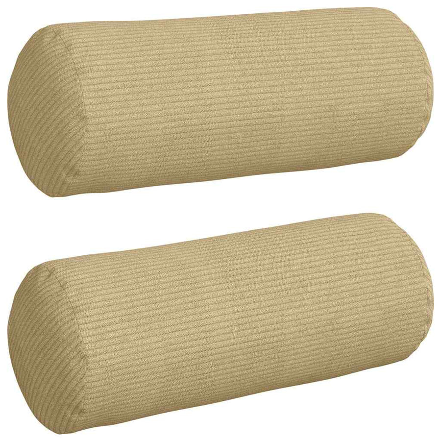 Bolster Kussens 2 pcs Grijs groen Ø 15 x 40 cm Katoen Stof