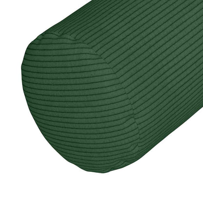Bolster Kussens 2 pcs Donkergroen Ø 15 x 40 cm Katoen Stof