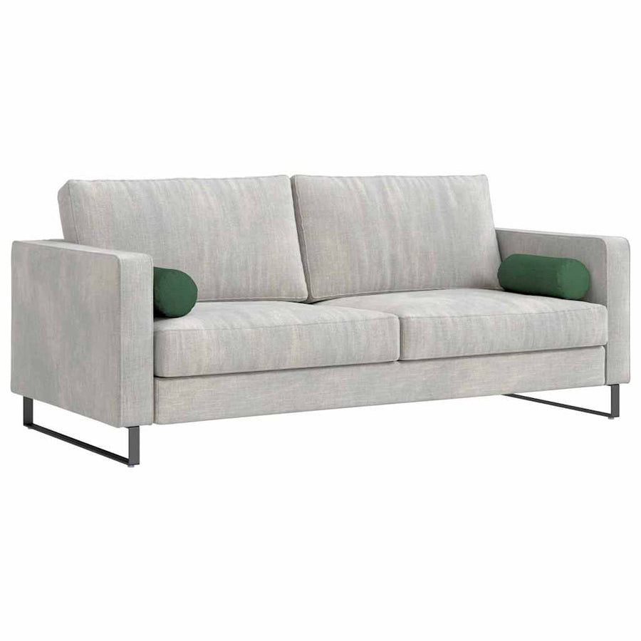 Bolster Kussens 2 pcs Donkergroen Ø 15 x 40 cm Katoen Stof
