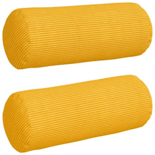Bolster Kussens 2 pcs Lichtgeel Ø 15 x 40 cm Katoen Stof