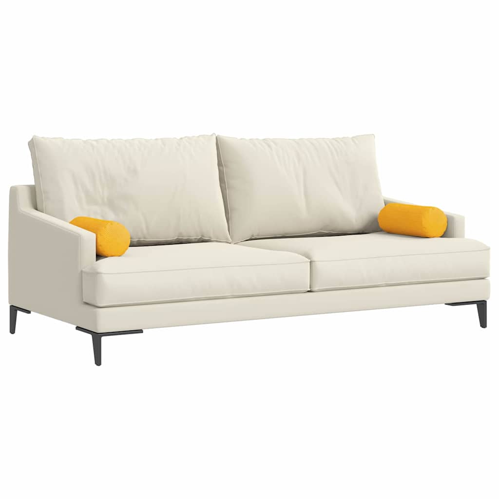 Bolster Kussens 2 pcs Lichtgeel Ø 15 x 40 cm Katoen Stof