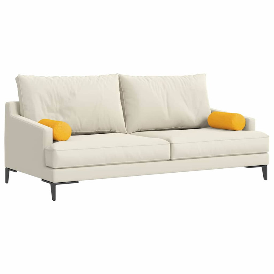 Bolster Kussens 2 pcs Lichtgeel Ø 15 x 40 cm Katoen Stof