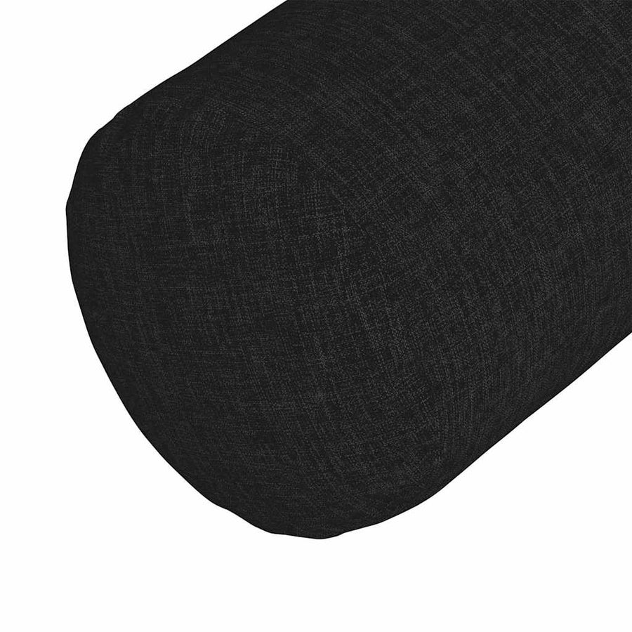 Bolster Kussens 2 pcs Zwart Ø 25 x 70 cm Stof