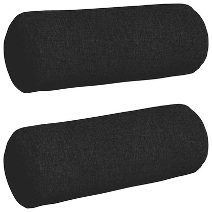 Bolster Kussens 2 pcs Zwart Ø 25 x 70 cm Stof