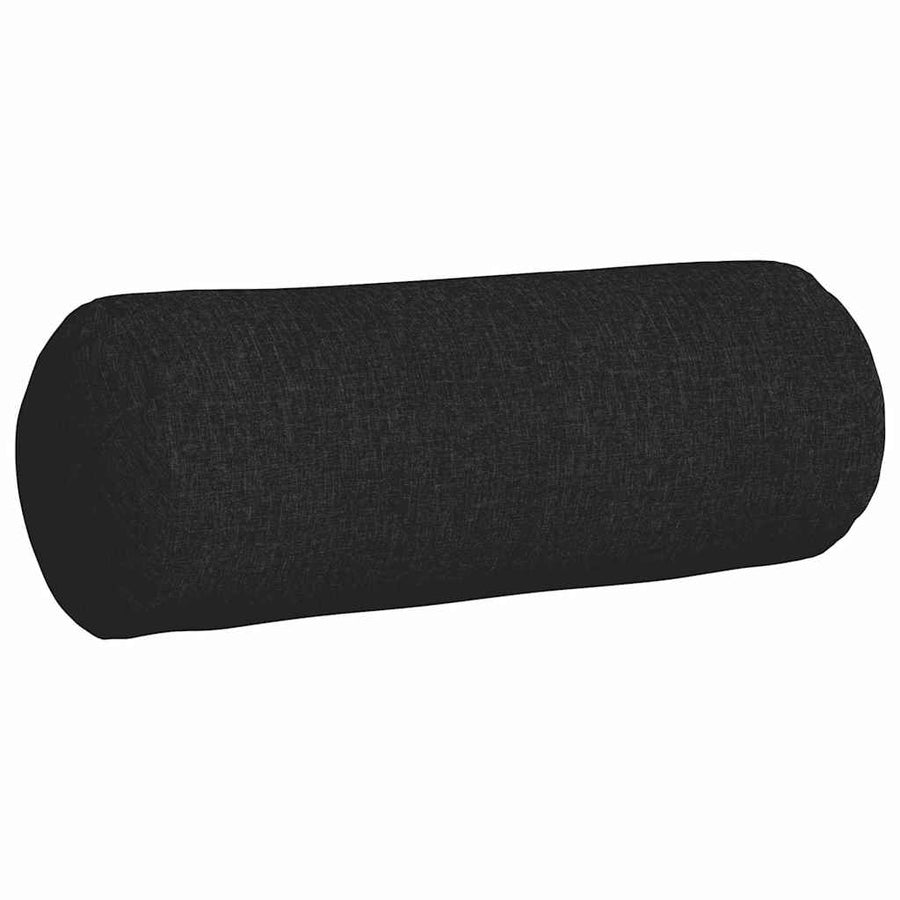 Bolster Kussens 2 pcs Zwart Ø 25 x 70 cm Stof