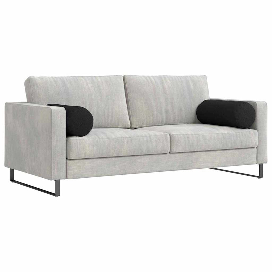 Bolster Kussens 2 pcs Zwart Ø 25 x 70 cm Stof