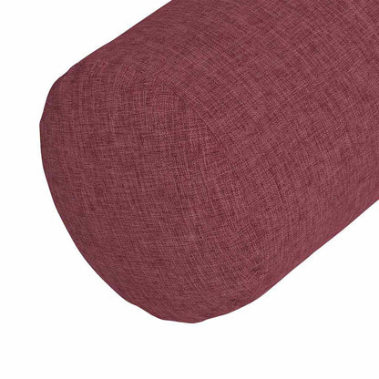 Bolster Kussens 2 pcs Wijnrood Ø 25 x 70 cm Stof