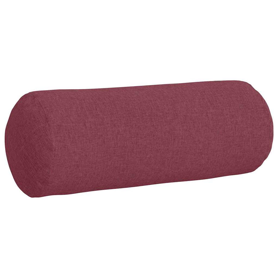 Bolster Kussens 2 pcs Wijnrood Ø 25 x 70 cm Stof