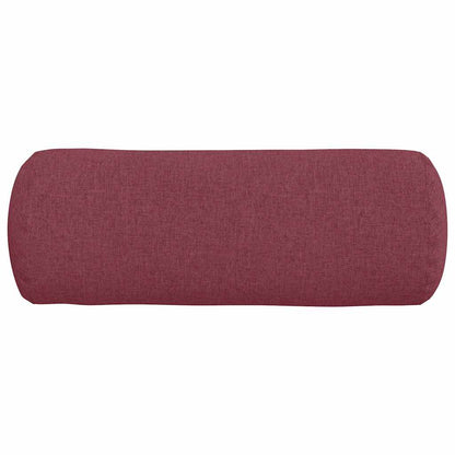 Bolster Kussens 2 pcs Wijnrood Ø 25 x 70 cm Stof