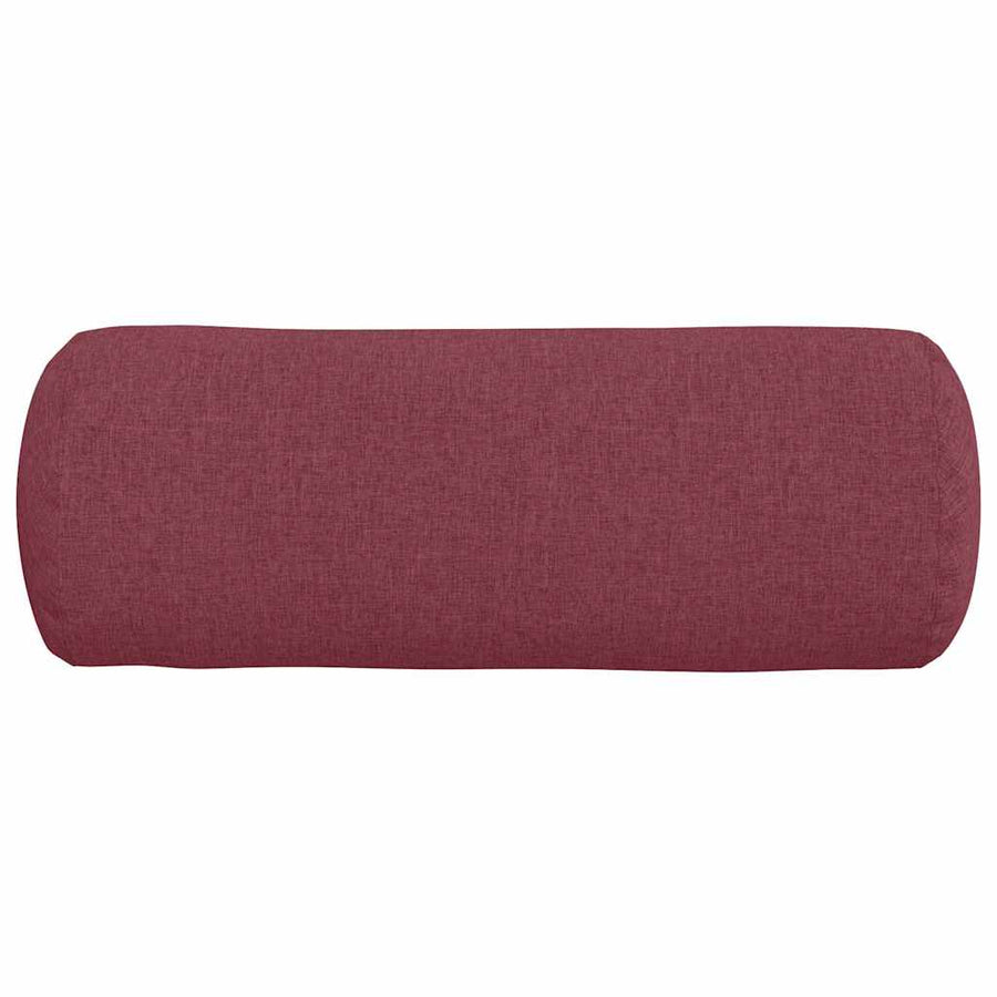 Bolster Kussens 2 pcs Wijnrood Ø 25 x 70 cm Stof