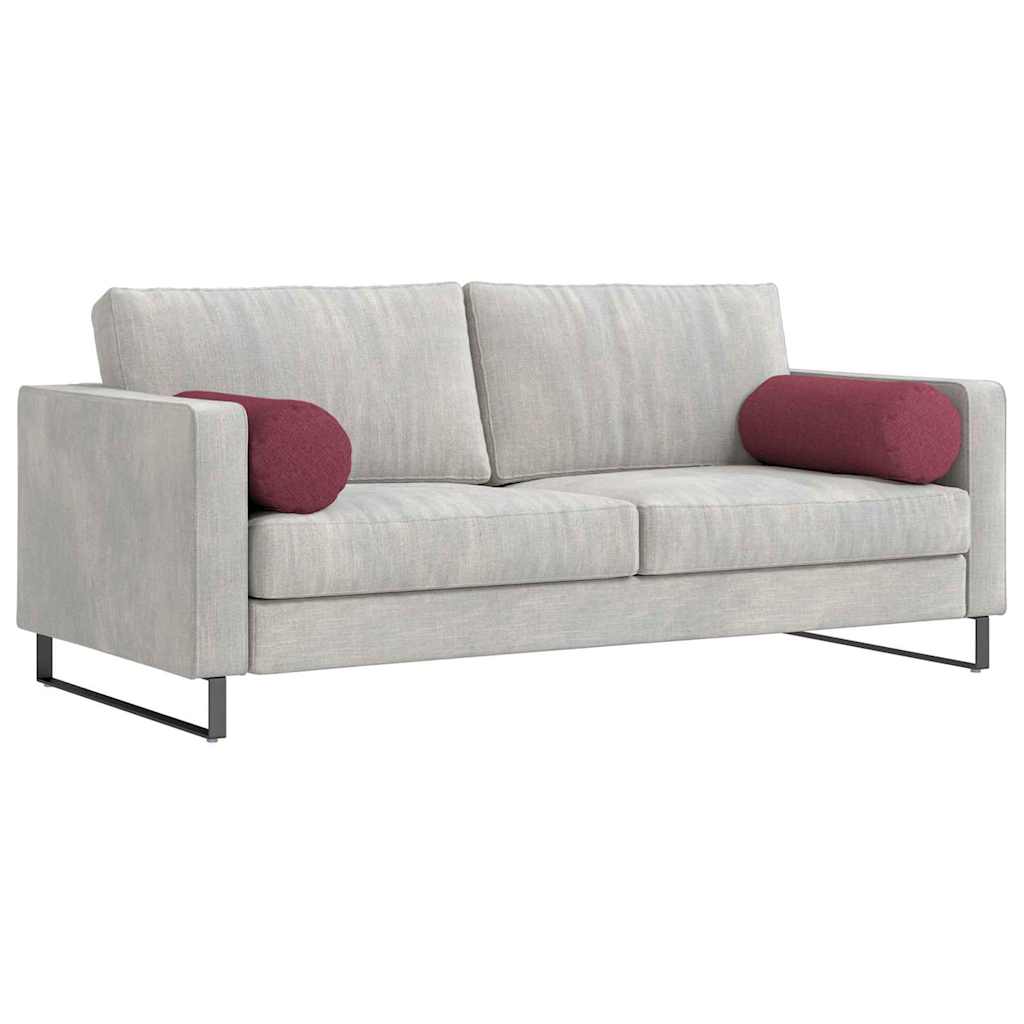 Bolster Kussens 2 pcs Wijnrood Ø 25 x 70 cm Stof