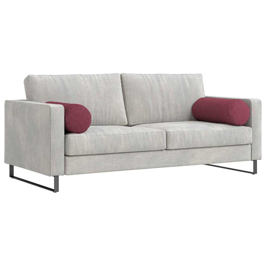 Bolster Kussens 2 pcs Wijnrood Ø 25 x 70 cm Stof