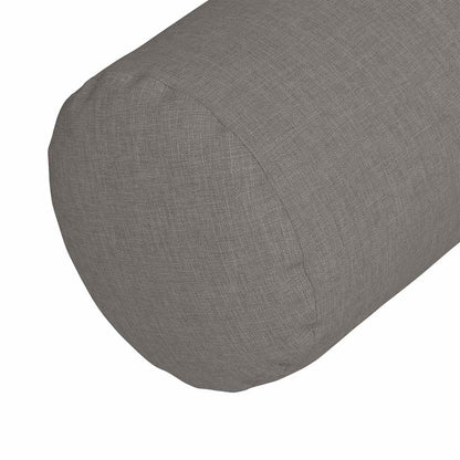 Bolster Kussens 2 pcs Taupe Ø 25 x 70 cm Stof