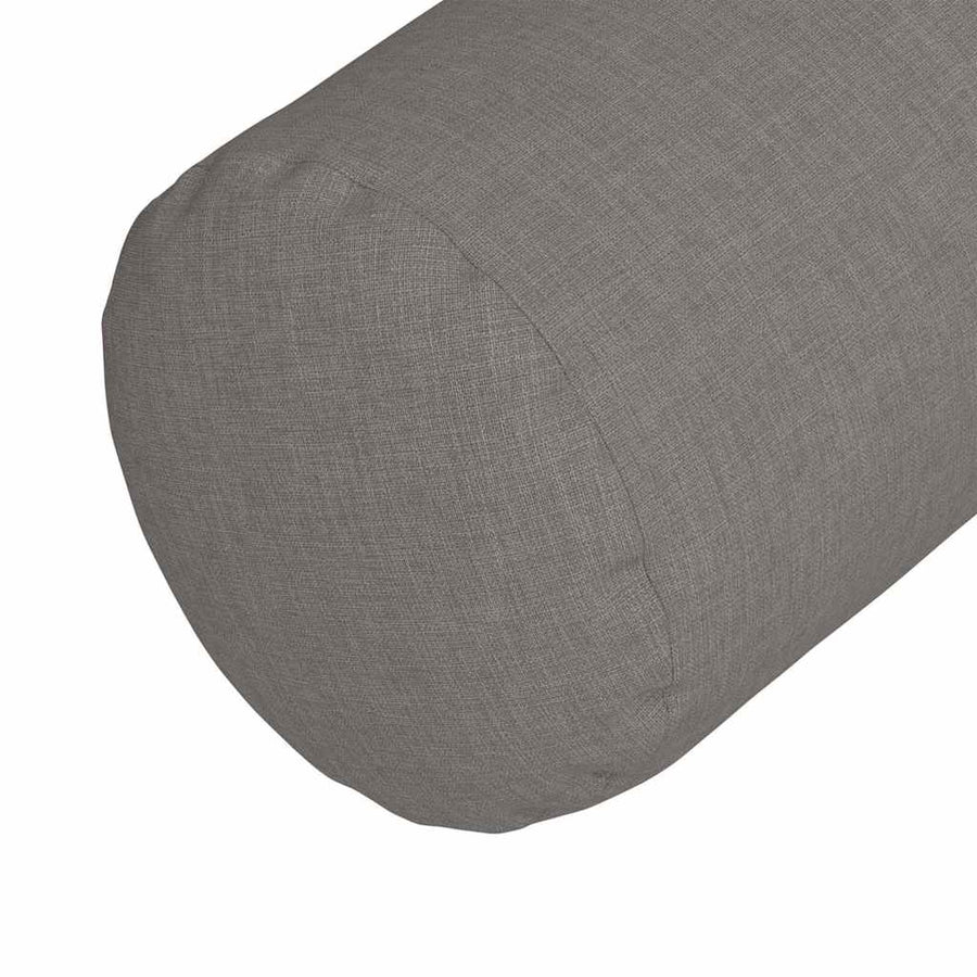 Bolster Kussens 2 pcs Taupe Ø 25 x 70 cm Stof