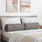 Bolster Cushions 2 pieces Taupe Ø 25 x 70 cm Fabric
