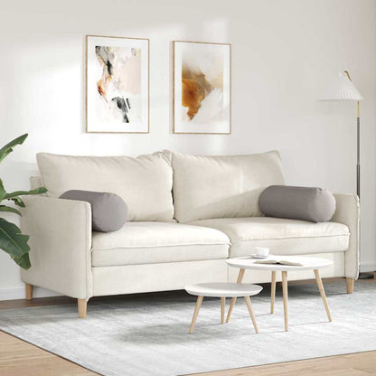 Bolster Kussens 2 pcs Taupe Ø 25 x 70 cm Stof