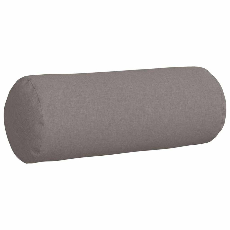 Bolster Kussens 2 pcs Taupe Ø 25 x 70 cm Stof