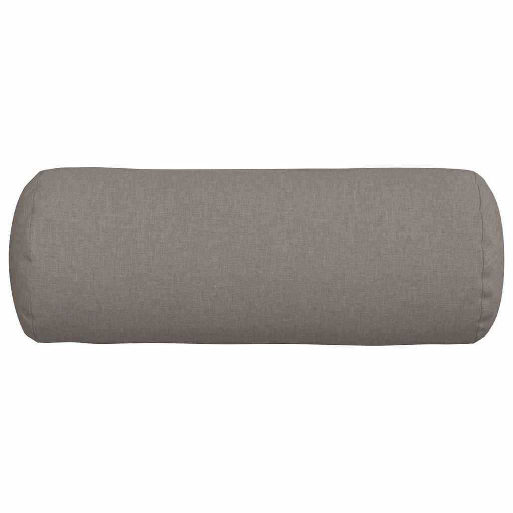Bolster Kussens 2 pcs Taupe Ø 25 x 70 cm Stof