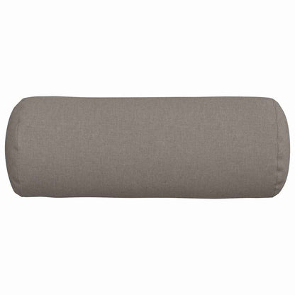 Bolster Kussens 2 pcs Taupe Ø 25 x 70 cm Stof