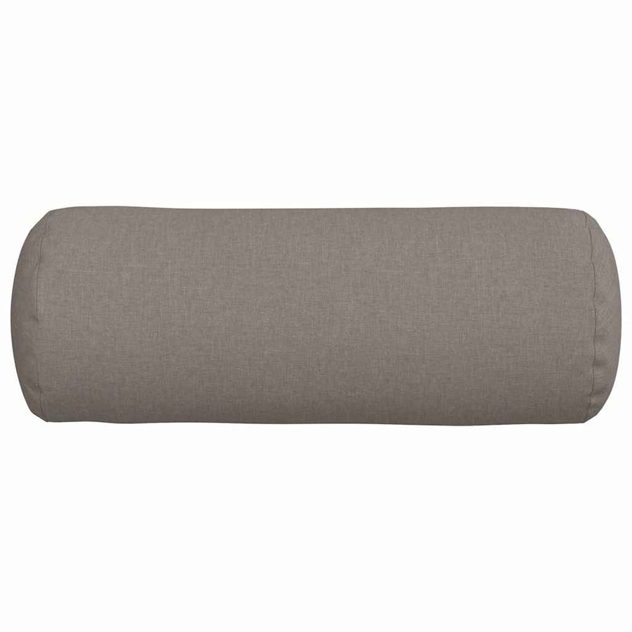 Bolster Kussens 2 pcs Taupe Ø 25 x 70 cm Stof