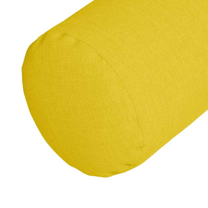 Bolster Kussens 2 pcs Lichtgeel Ø 25 x 70 cm Stof