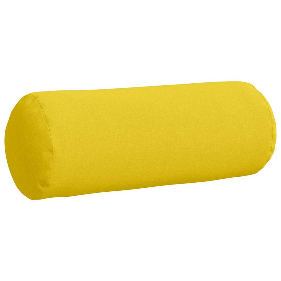 Bolster Kussens 2 pcs Lichtgeel Ø 25 x 70 cm Stof