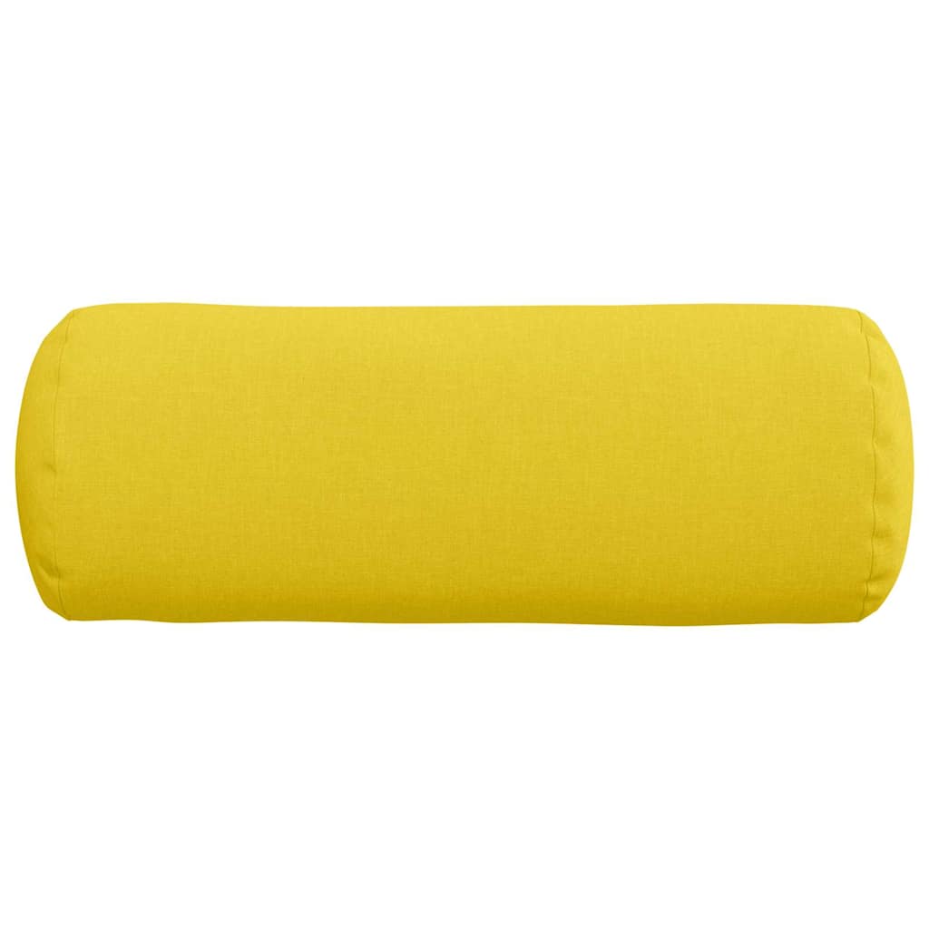 Bolster Kussens 2 pcs Lichtgeel Ø 25 x 70 cm Stof