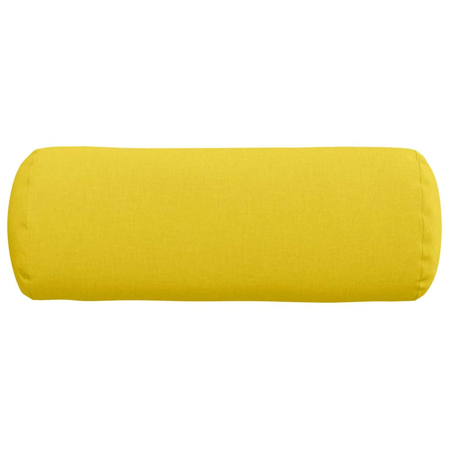 Bolster Kussens 2 pcs Lichtgeel Ø 25 x 70 cm Stof