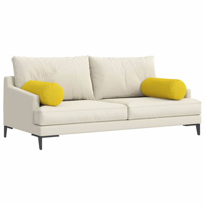 Bolster Kussens 2 pcs Lichtgeel Ø 25 x 70 cm Stof
