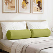 Bolster kussens 2 stuks lichtgroen Ø 25x70 cm stof