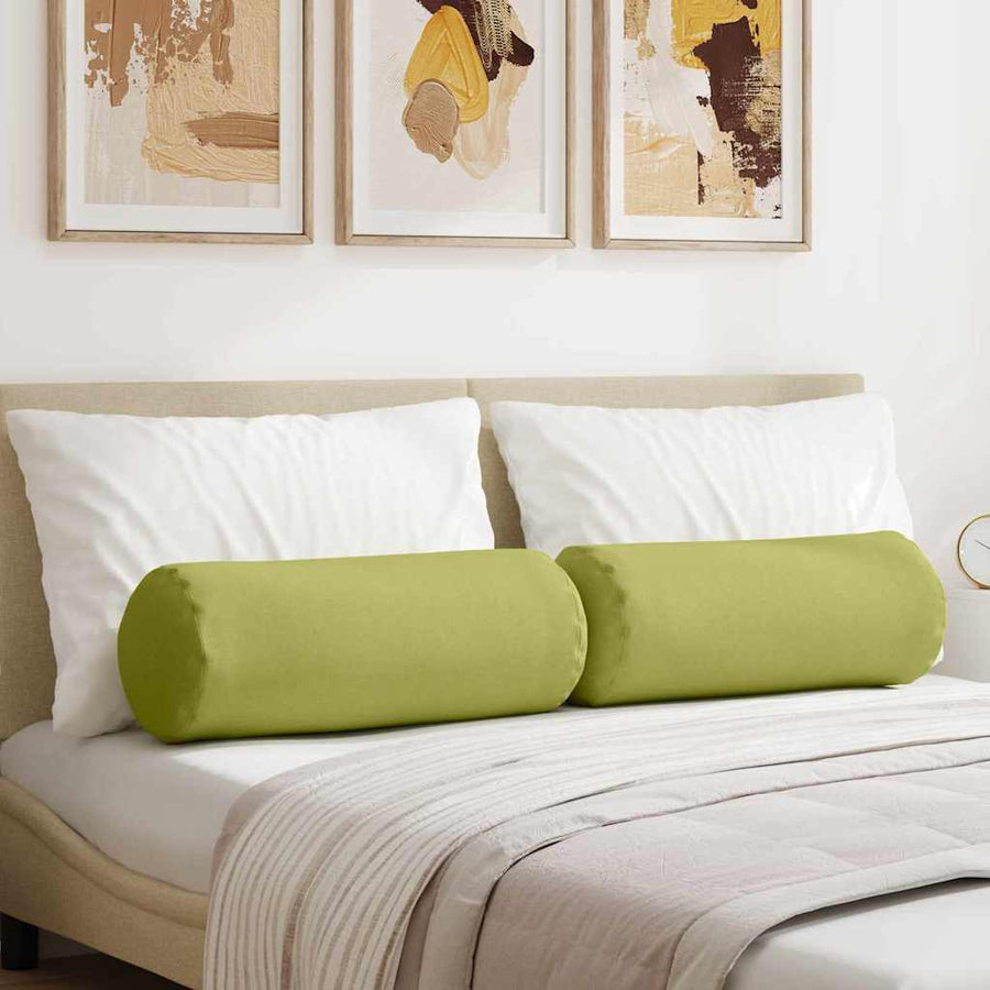 Bolster Kussens 2 pcs Lichtgroen Ø 25 x 70 cm Stof