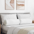 Bolster Pillows 2 pieces White Ø 25 x 70 cm Fabric